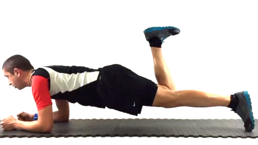 Ejercicio: Plancha recoje pierna