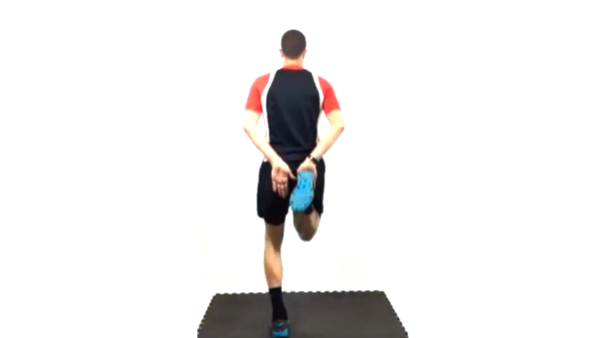 Ejercicio: Talones hacia los gluteos