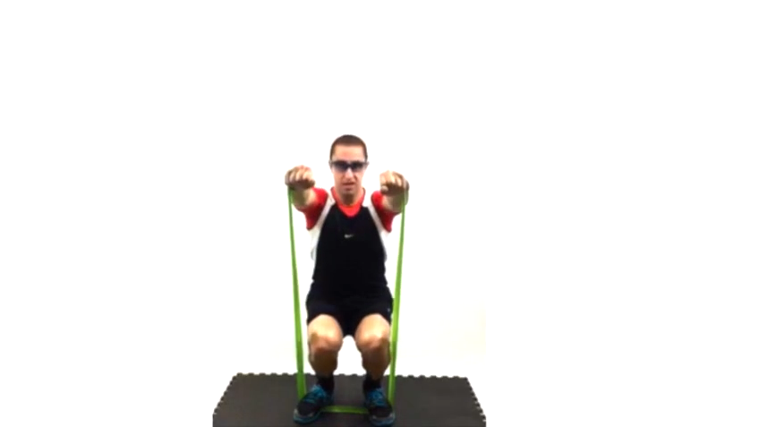 Ejercicio: Sentadilla con gomas